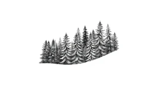 Coniferous forest forearm tattoo sleeve tattoo idea