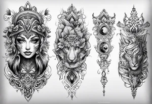 leg sleeve tattoo idea