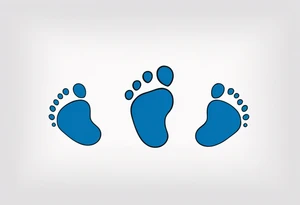 Baby foot prints tattoo idea