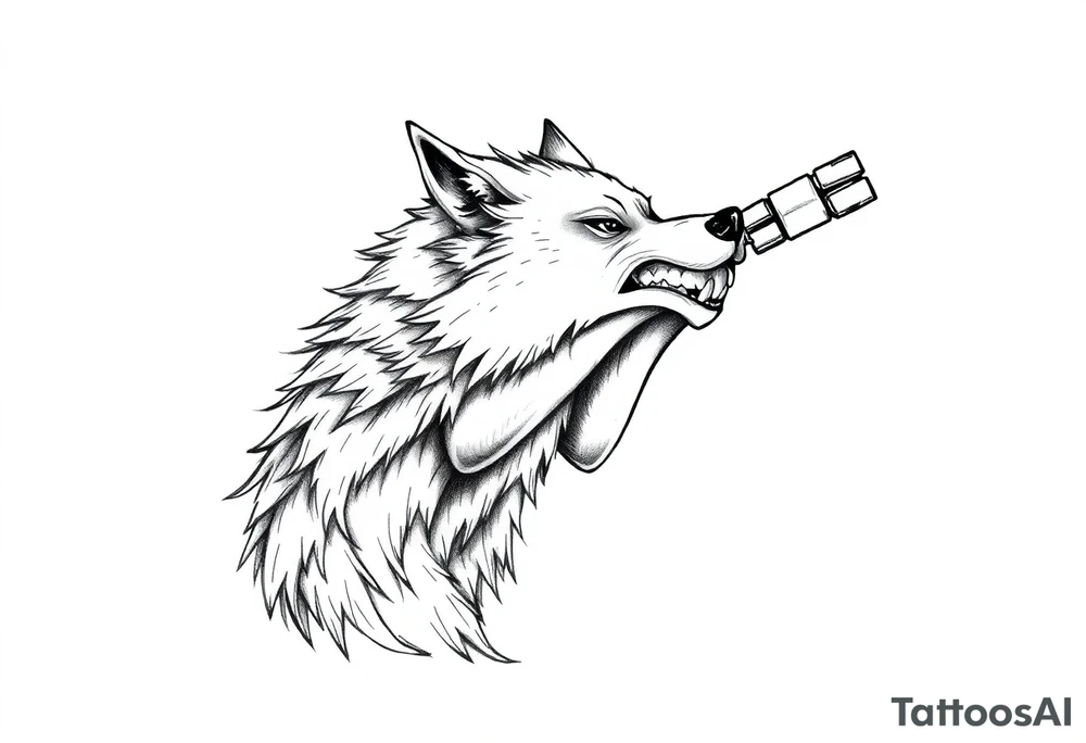 Big bad wolf huffing puffing and blowing a brick house down tattoo idea