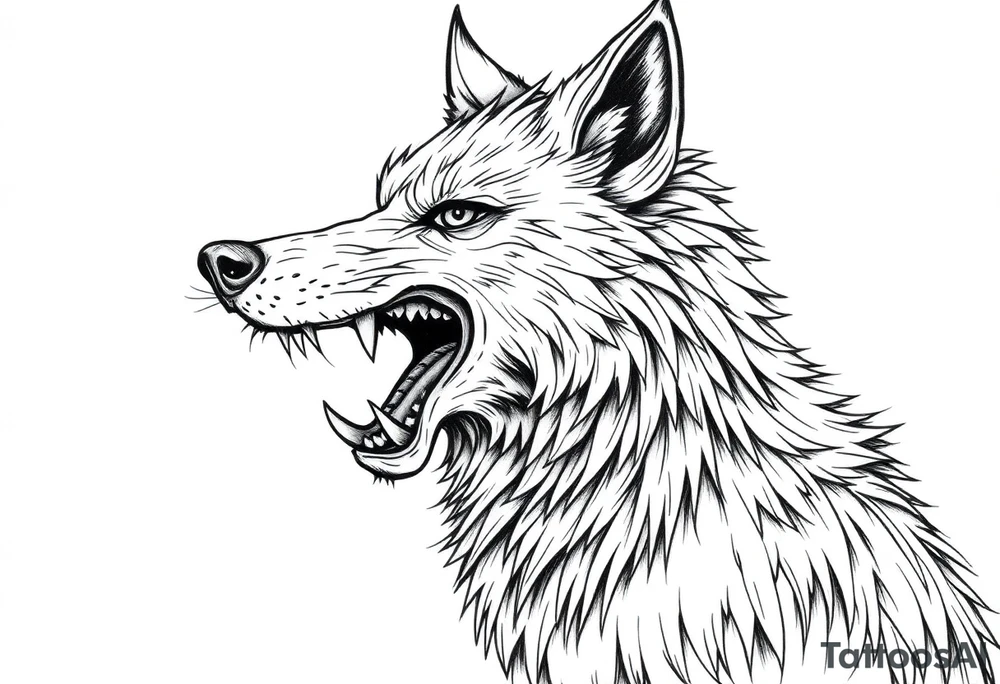 Big bad wolf huffing puffing and blowing a brick house down tattoo idea