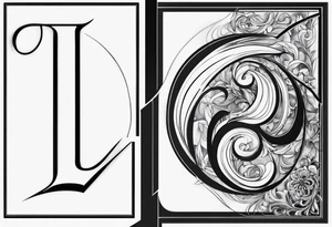 Two letters L tattoo idea