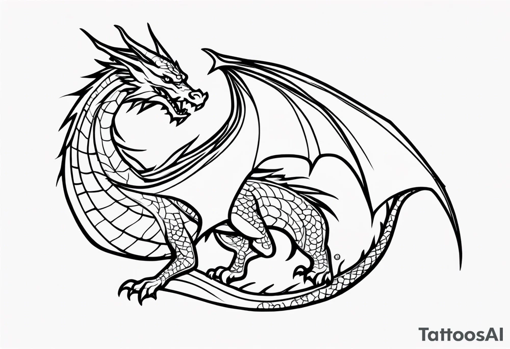 Simple Dragon tattoo idea