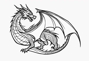 Simple Dragon tattoo idea