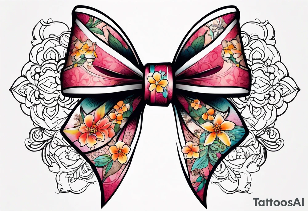 Girly bow tattoo idea