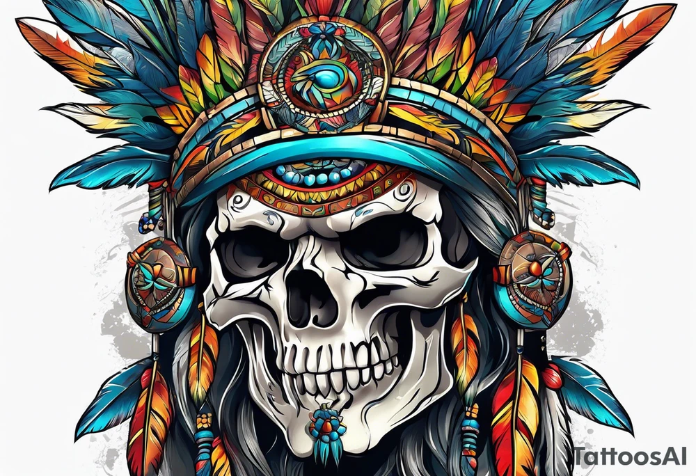 an amazon tribe which has a skull in it tattoo idea