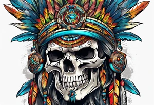 an amazon tribe which has a skull in it tattoo idea