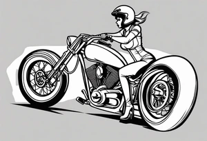 female drag racer tattoo idea