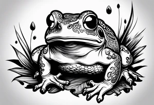 Toad with nunchucks tattoo idea