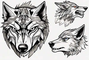 wolf head from zelda twilight princess tattoo idea