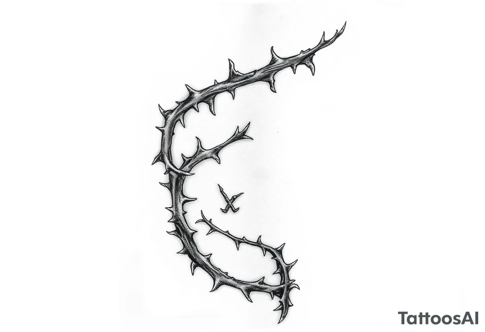 thorns wrapping around my leg tattoo idea