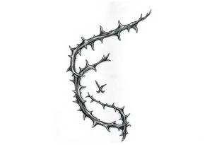 thorns wrapping around my leg tattoo idea