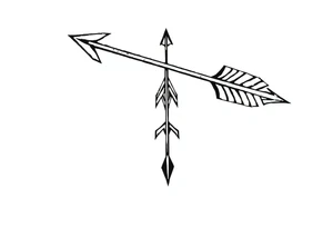 normal size  arrow that come down tattoo idea