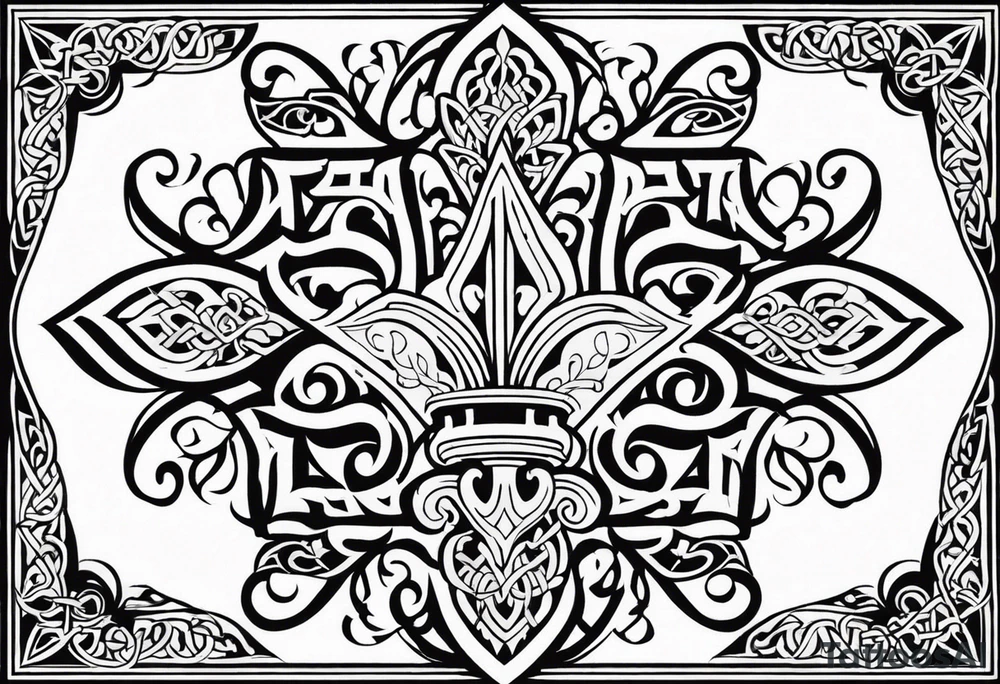 Fleur de lys celtique tattoo idea