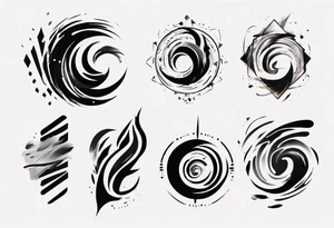 Time abstract Brush stroke tattoo idea