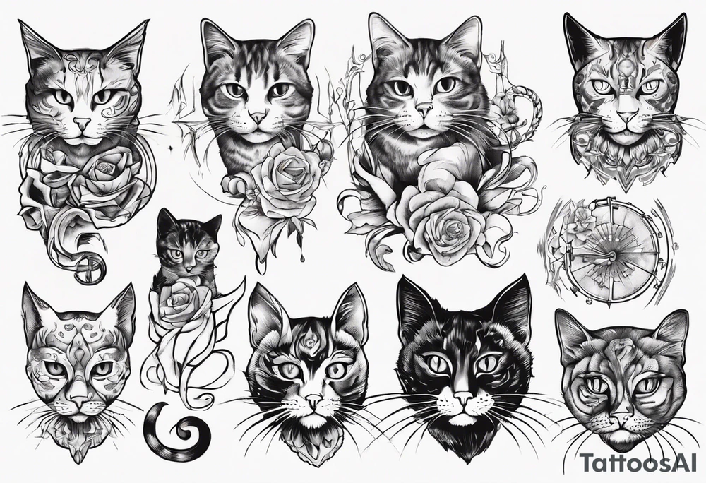 Cat big tattoo idea