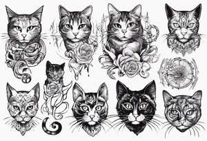 Cat big tattoo idea