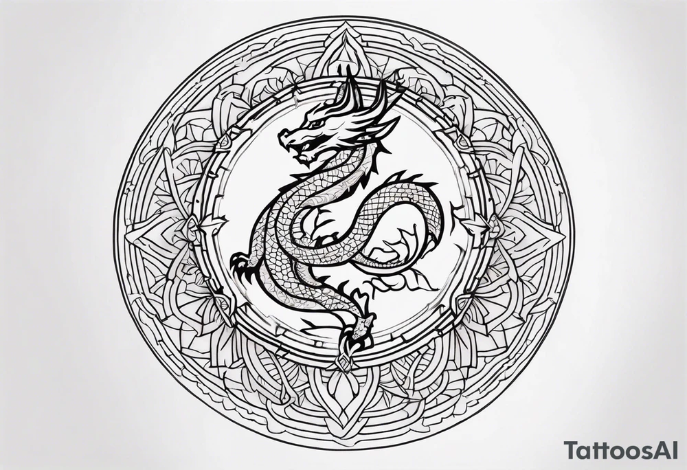Dragon Mandala tattoo idea
