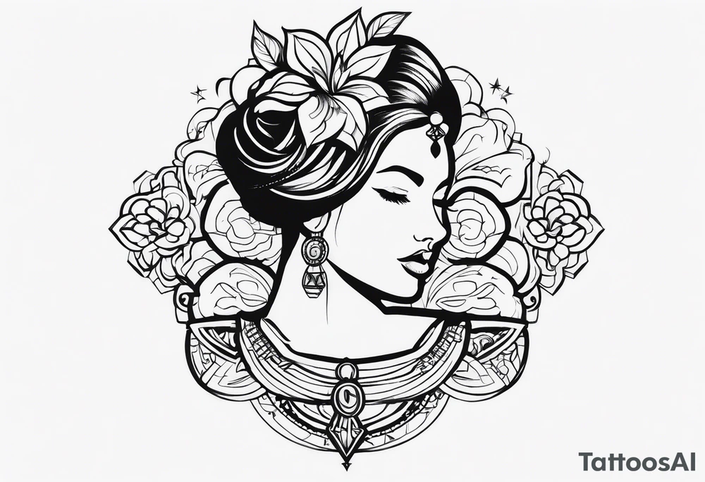 абстрактные линии в виде дыма tattoo idea
