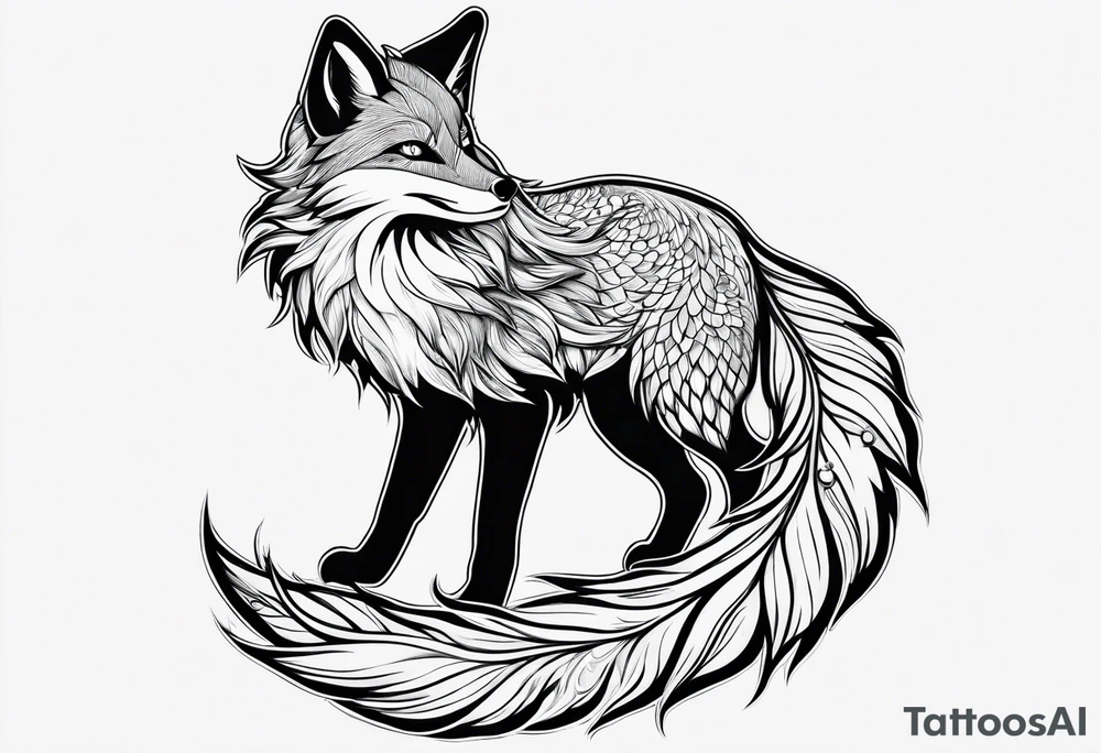9 fox tails tattoo idea