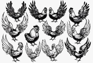 chicken wing tattoo idea