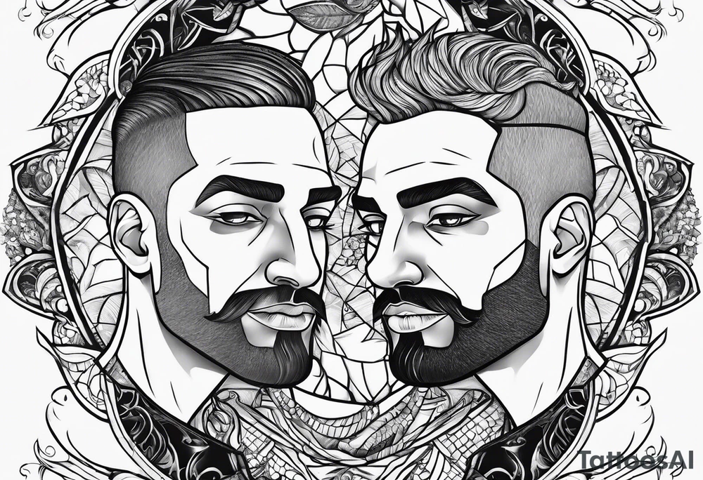 small tattoo about brotherhood between 2 italian twins tattoo idea