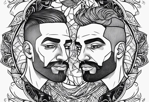 small tattoo about brotherhood between 2 italian twins tattoo idea