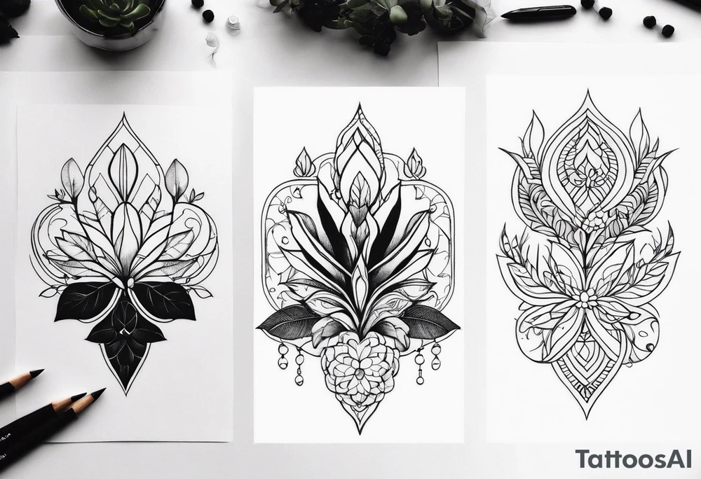 Tatuagem femina sem animais ou plantas na região da virilha tattoo idea