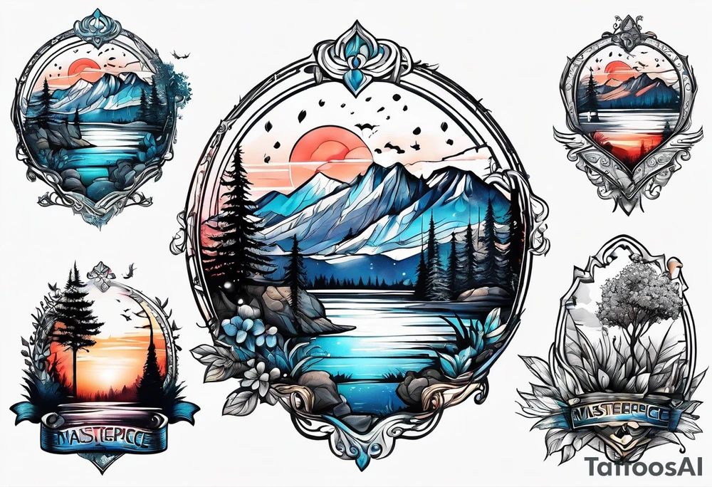 Landscaping with sprinklers tattoo idea