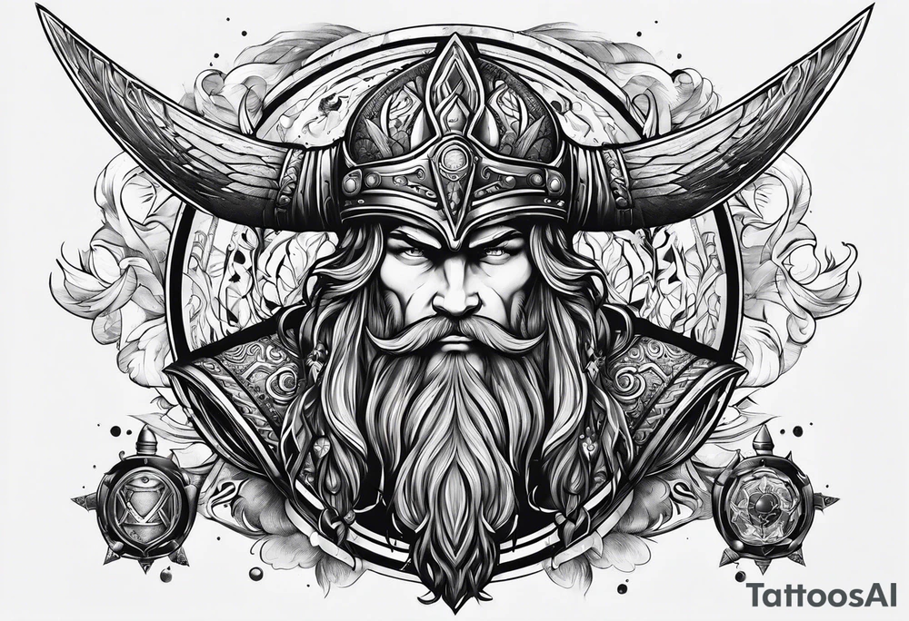 Space Viking tattoo idea