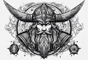 Space Viking tattoo idea