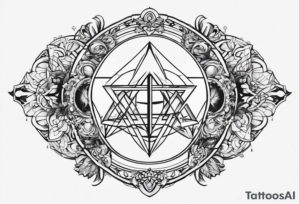 I want a minimalist symbol depicting good vs evil tattoo idea