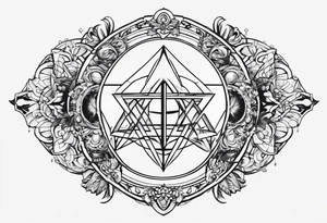 I want a minimalist symbol depicting good vs evil tattoo idea