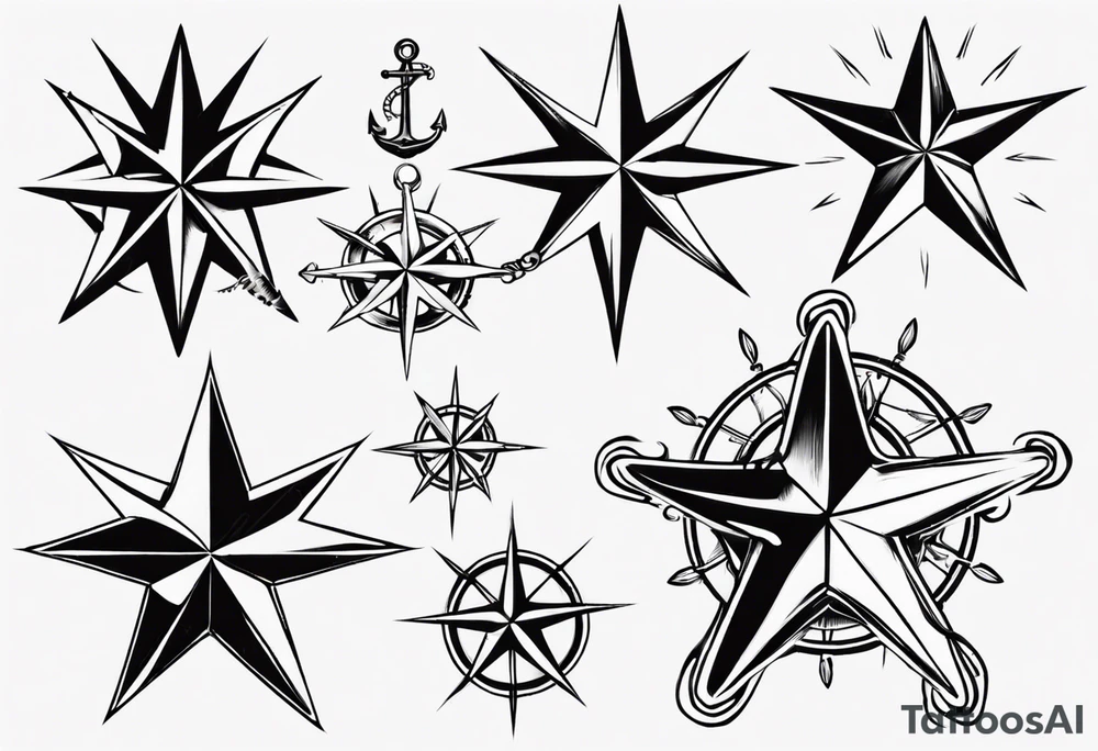 nautical star tattoo idea