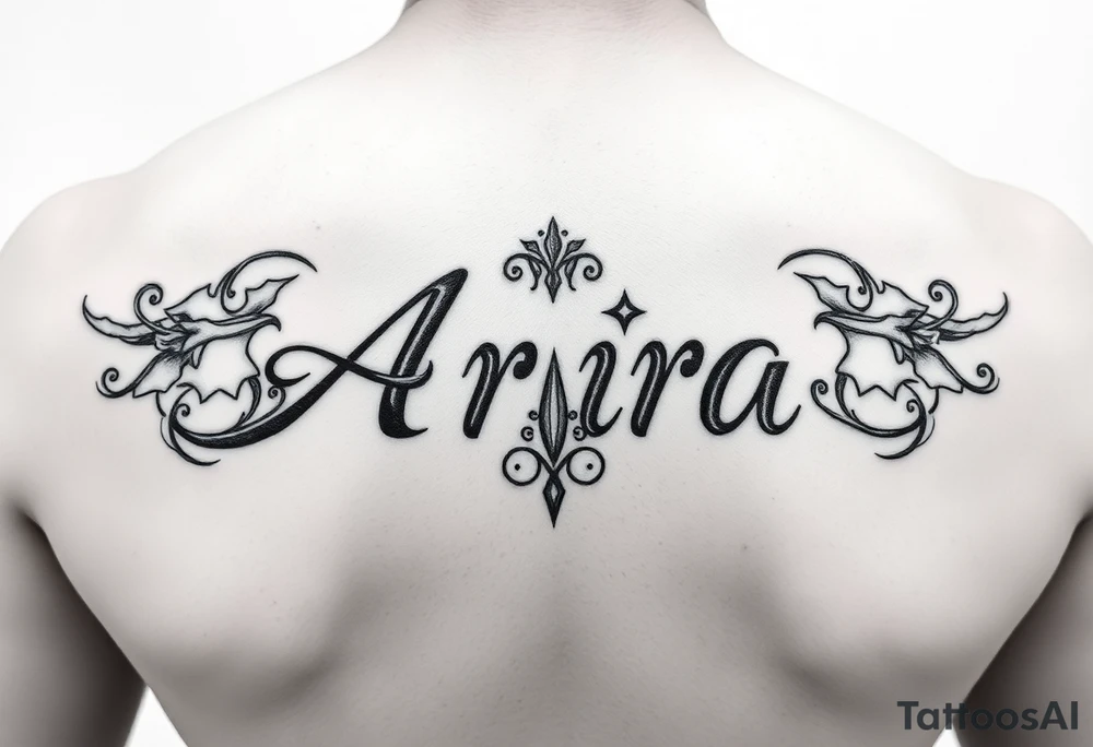 Name Aria tattoo idea