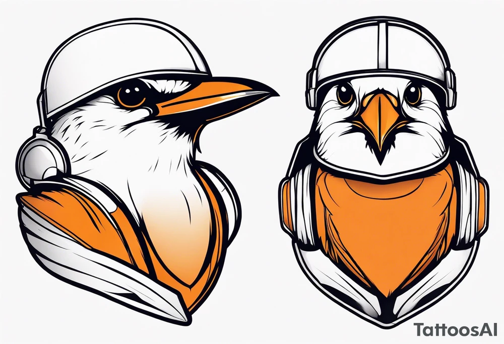 A Bird with a Helmet tattoo idea