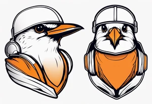 A Bird with a Helmet tattoo idea
