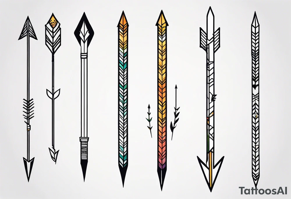 Simple Vertical Arrow tattoo idea