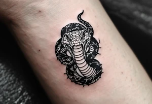 streetwear snake seen from the up view tattoo idea