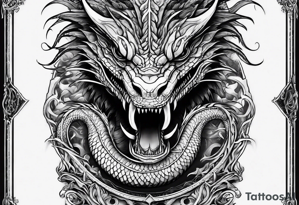 Leviathan serpent tattoo idea