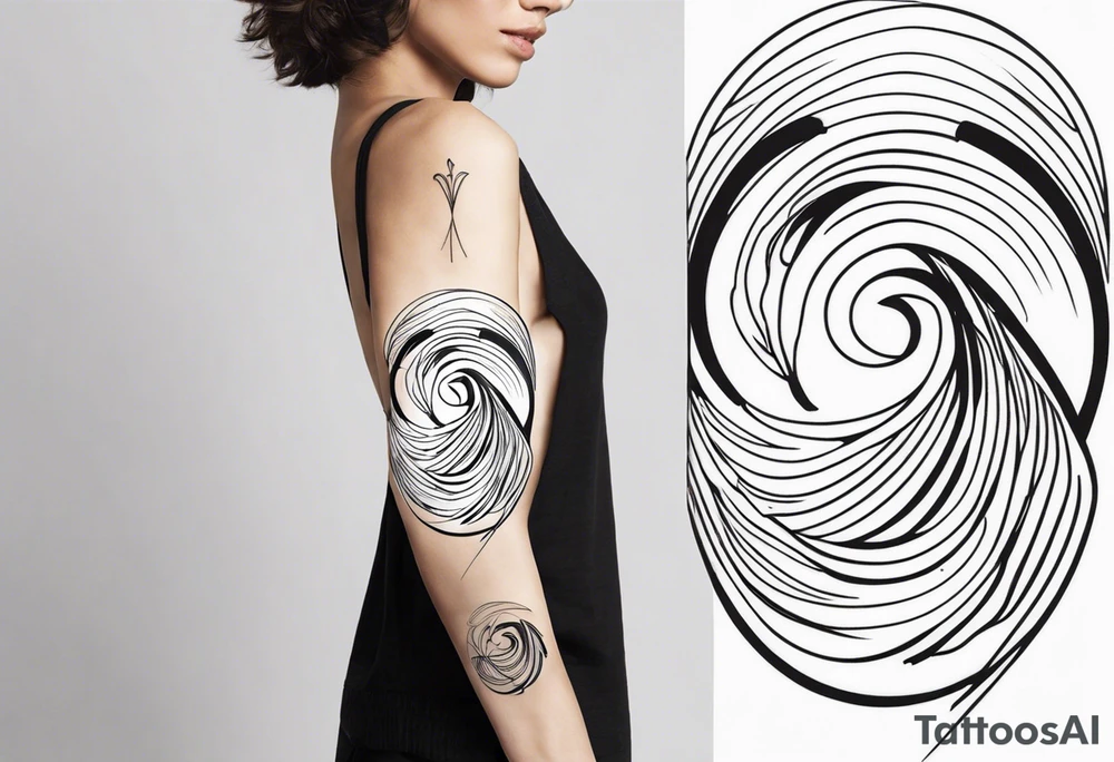 thin tattoo that spirals
 around the arm and forearm tattoo idea