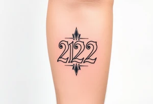 Number 222 tattoo idea