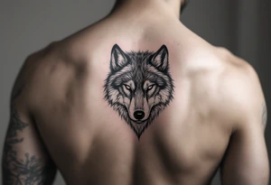 mongolian grey wolf tattoo idea