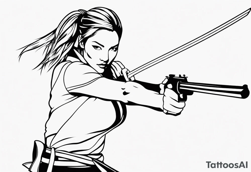 kill bill inspired minimalist tattoo idea
