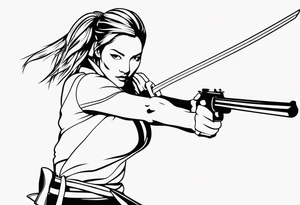 kill bill inspired minimalist tattoo idea