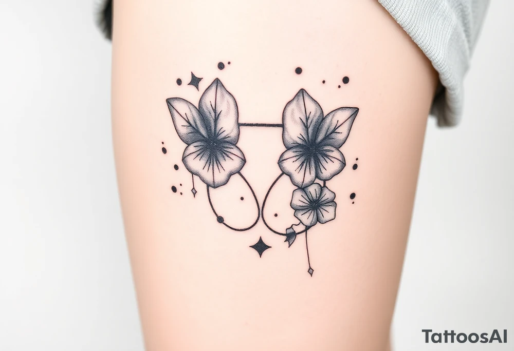 Gemini constellation 
Viola tattoo idea