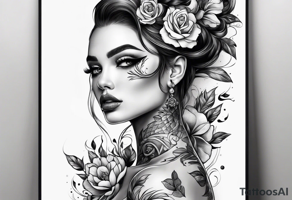 Full leg tattoo design tattoo idea