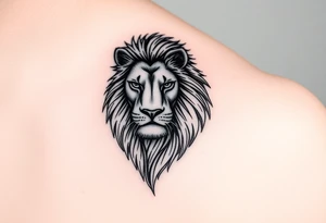 lion on the shoulder tattoo idea