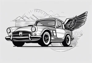 I want the text kachow in speedy font on the back of my arm tattoo idea