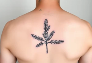 Small firn plant moving clockwise tattoo idea